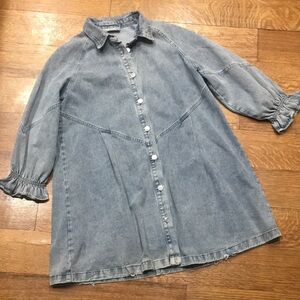 Blue b. Denim Button-Up Dress size Large